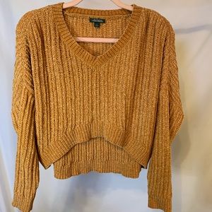 Fall orange chenille sweater